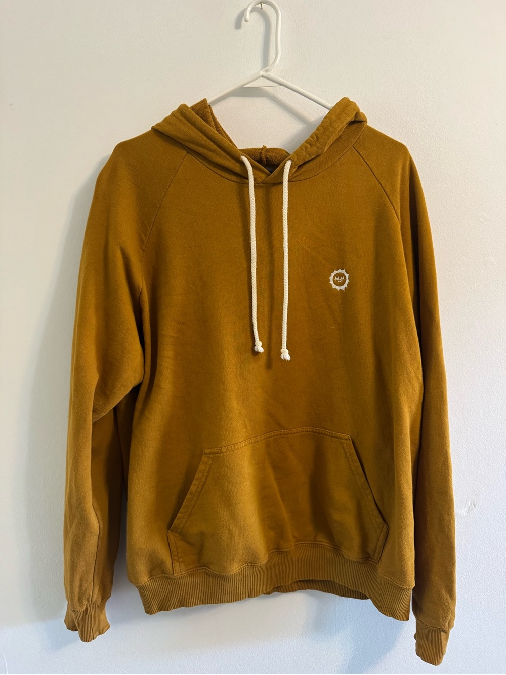 Big Bud Press Mustard Crewneck Hoodie with Drawstring